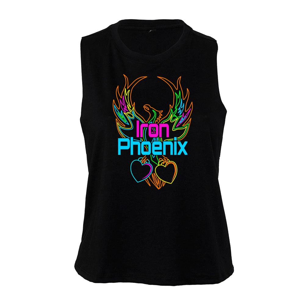 Iron Phoenix - Cropped Racer Back Vest - Phoenix Print