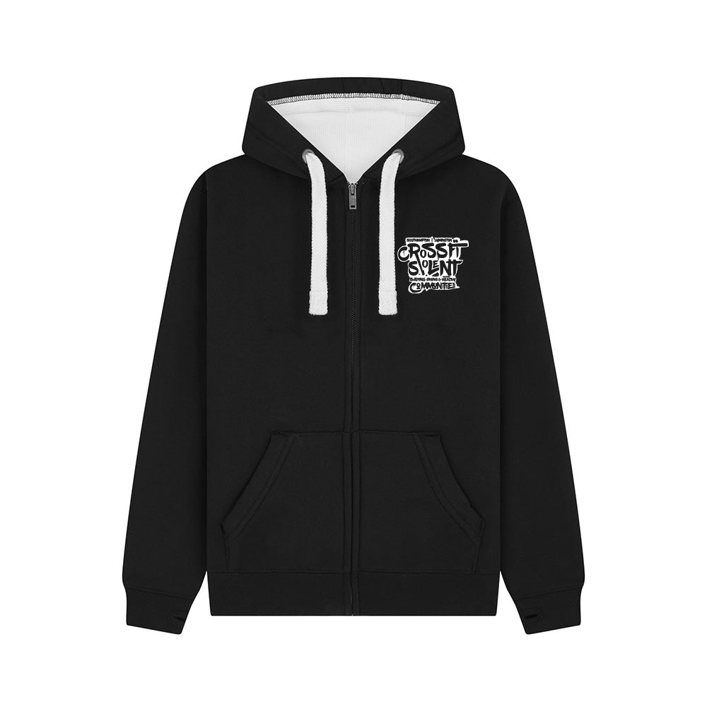SOLENT CROSSFIT - Heavyweight Zip Up hoodie - Community Print