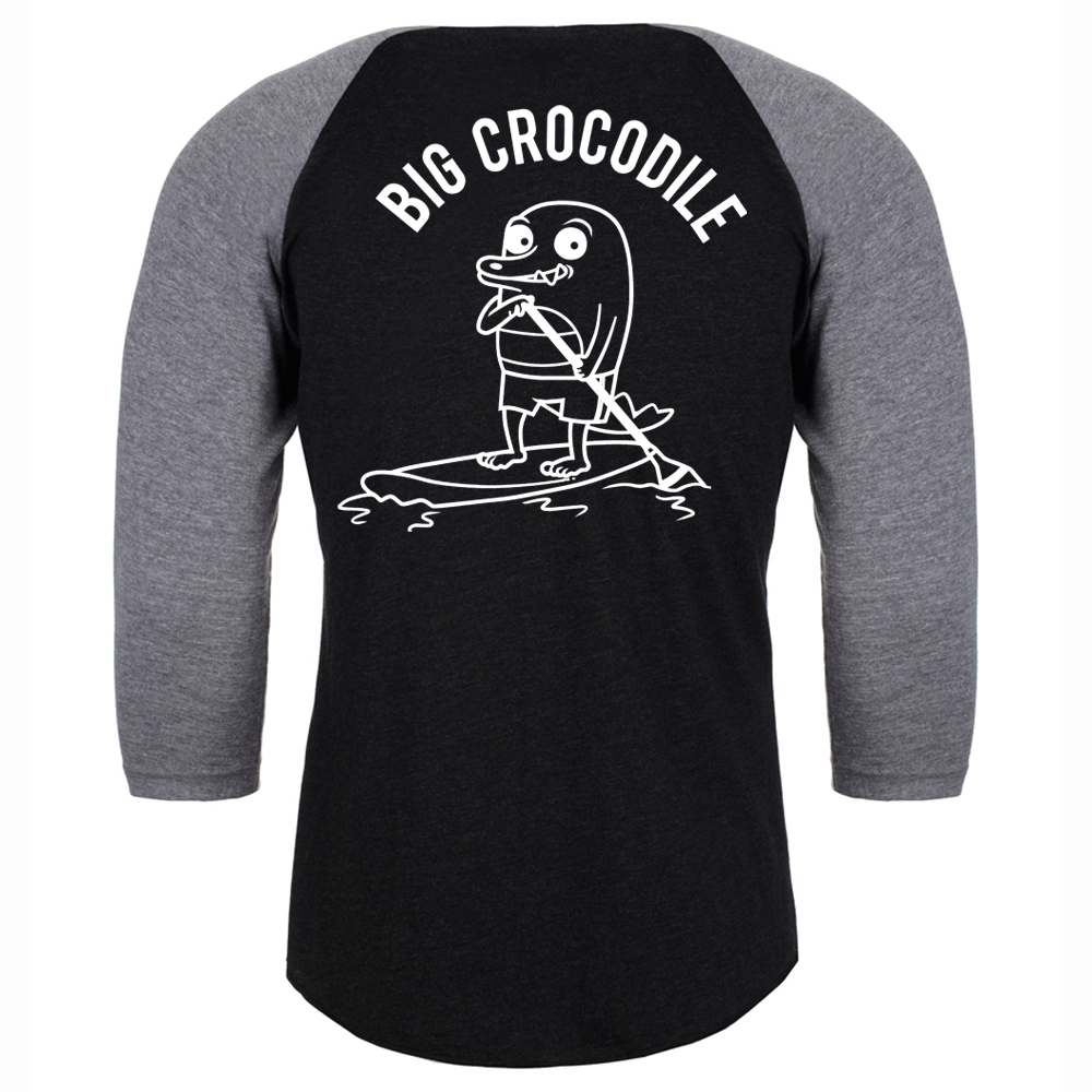 Black/Grey Baseball Top- choose your croc - Big Crocodile