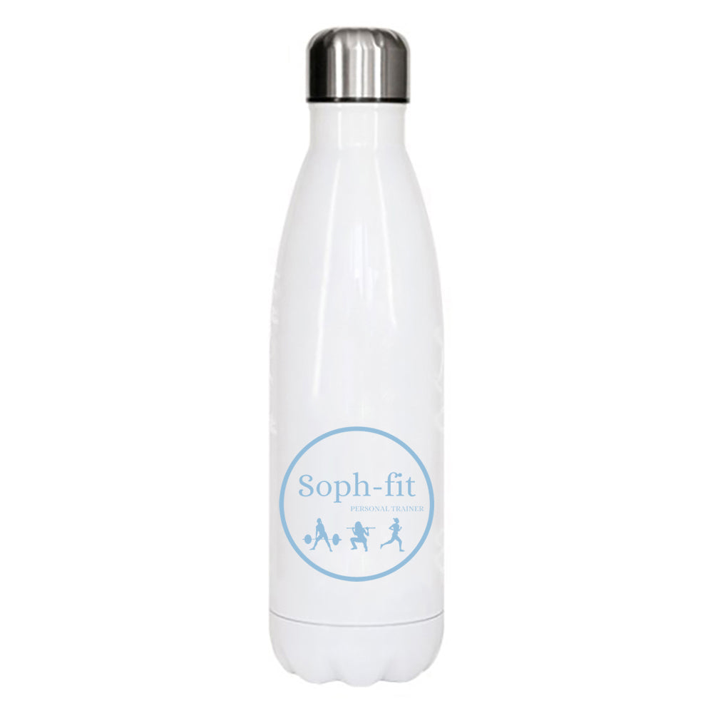 Soph-Fit- White Metal Bottle