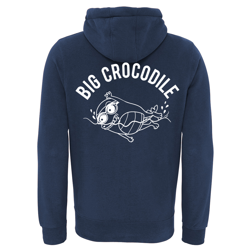 Swimmer Fleece Lined Zip Up Hoodie - Big Crocodile