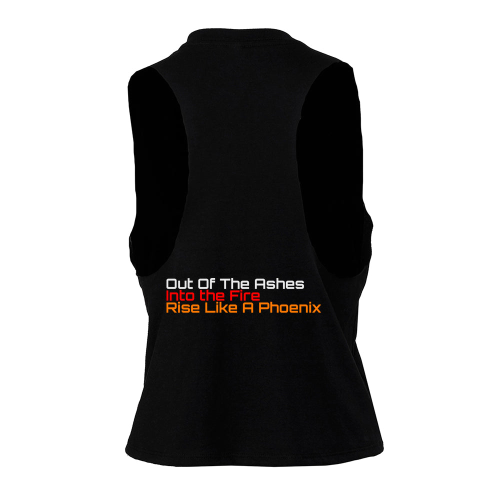 Iron Phoenix - Cropped Racer Back Vest - OOTA print