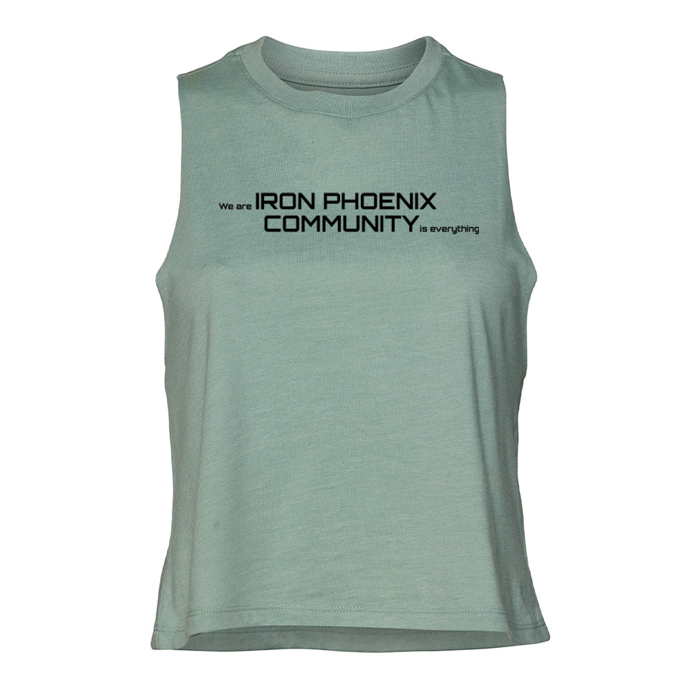 Iron Phoenix - Cropped Racer Back Vest - Community Print