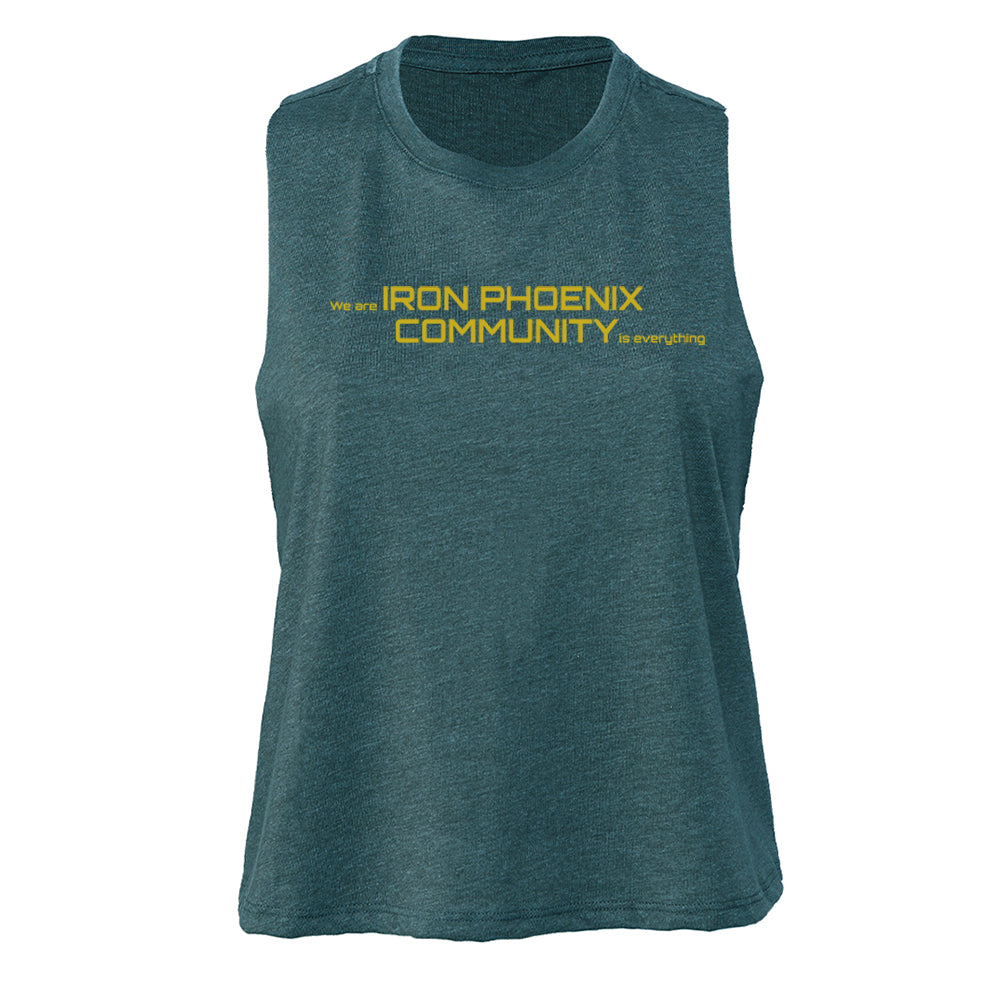 Iron Phoenix - Cropped Racer Back Vest - Community Print