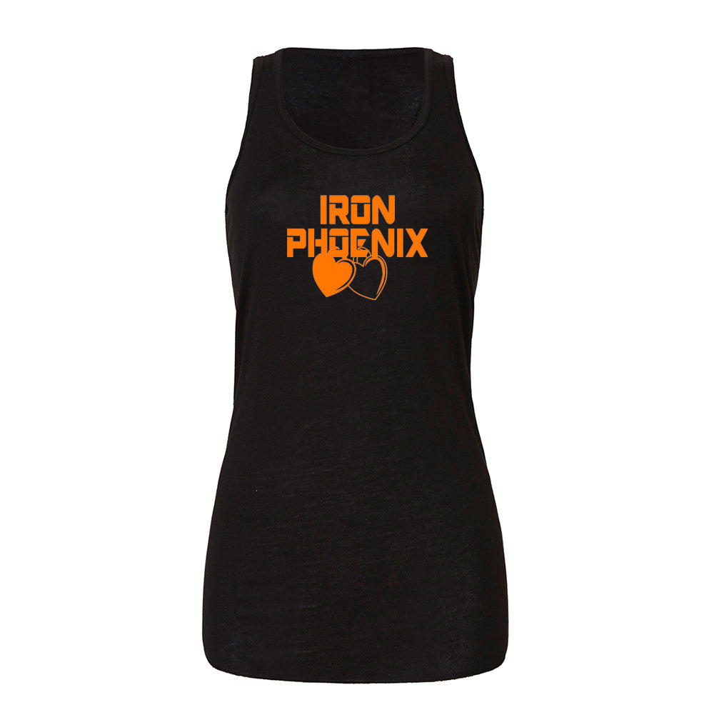 Iron Phoenix - Flowy Racer back vest - Hearts Print