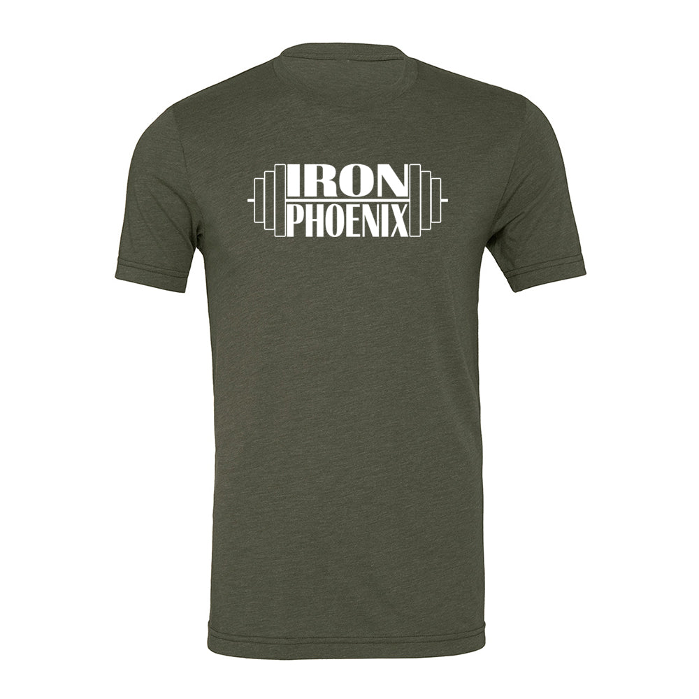 Iron Phoenix - Tri Blend T shirt - Barbell print