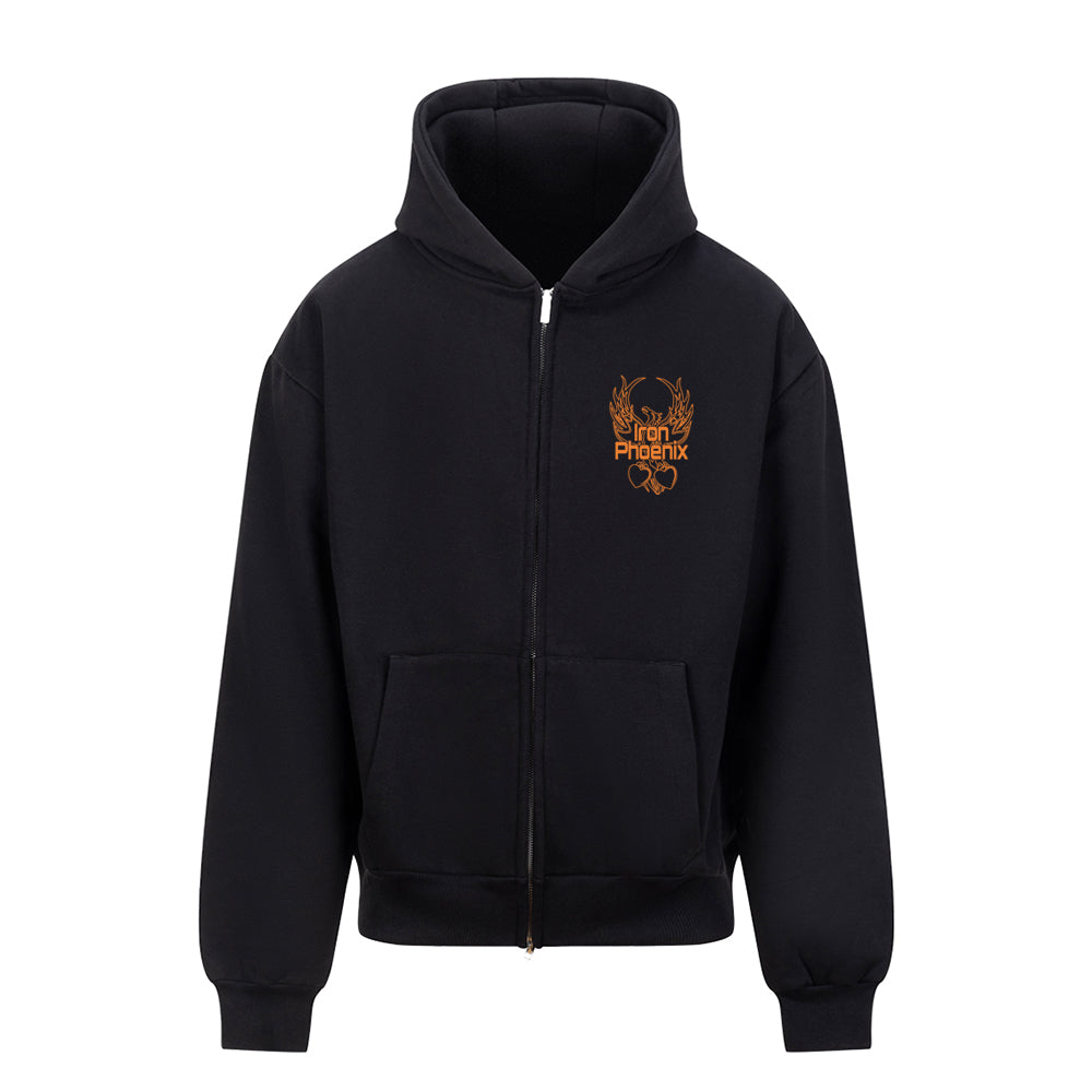 Iron Phoenix - Zip Up Luxury Hoodie - OOTA Print