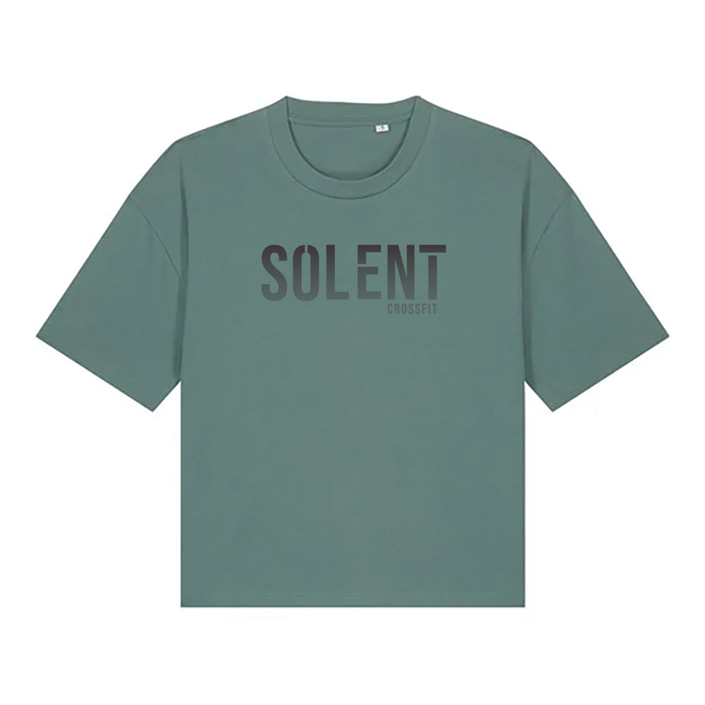 Ladies short Boxy T shirt - Standard Solent Print