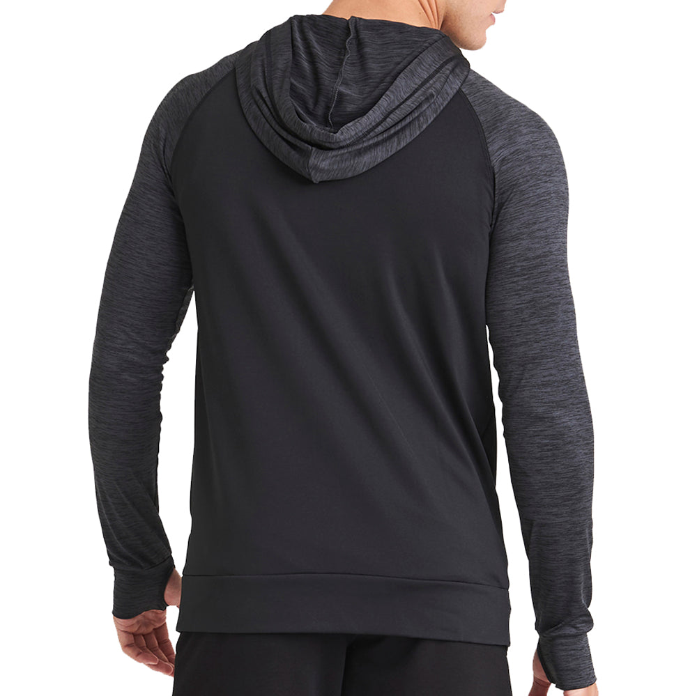 Stretch Zip up hoodie - Contrast sleeve