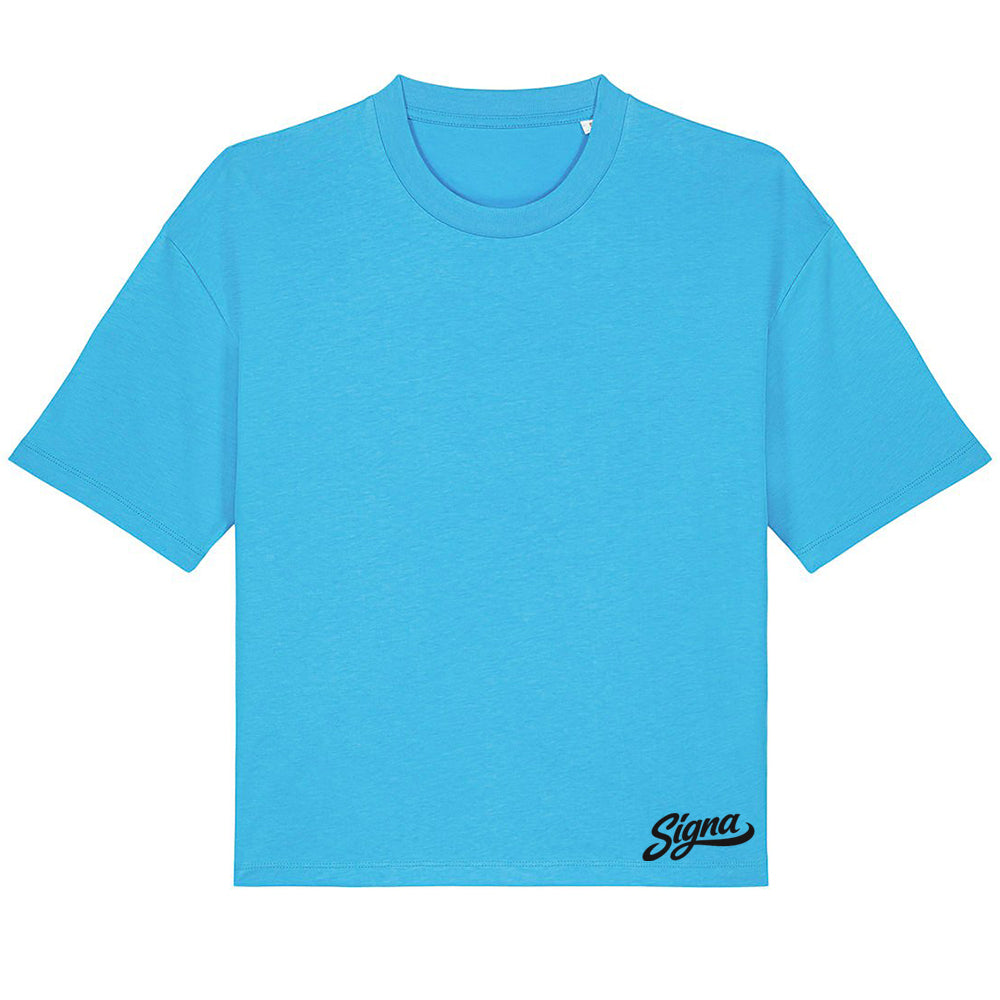 Boxy short T shirt - Small Base Print