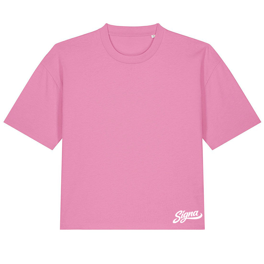 Boxy short T shirt - Small Base Print