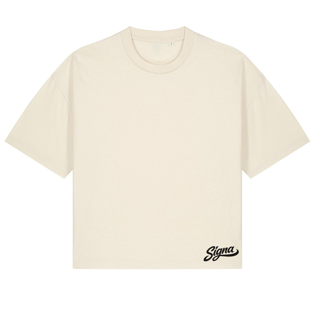 Boxy short T shirt - Small Base Print