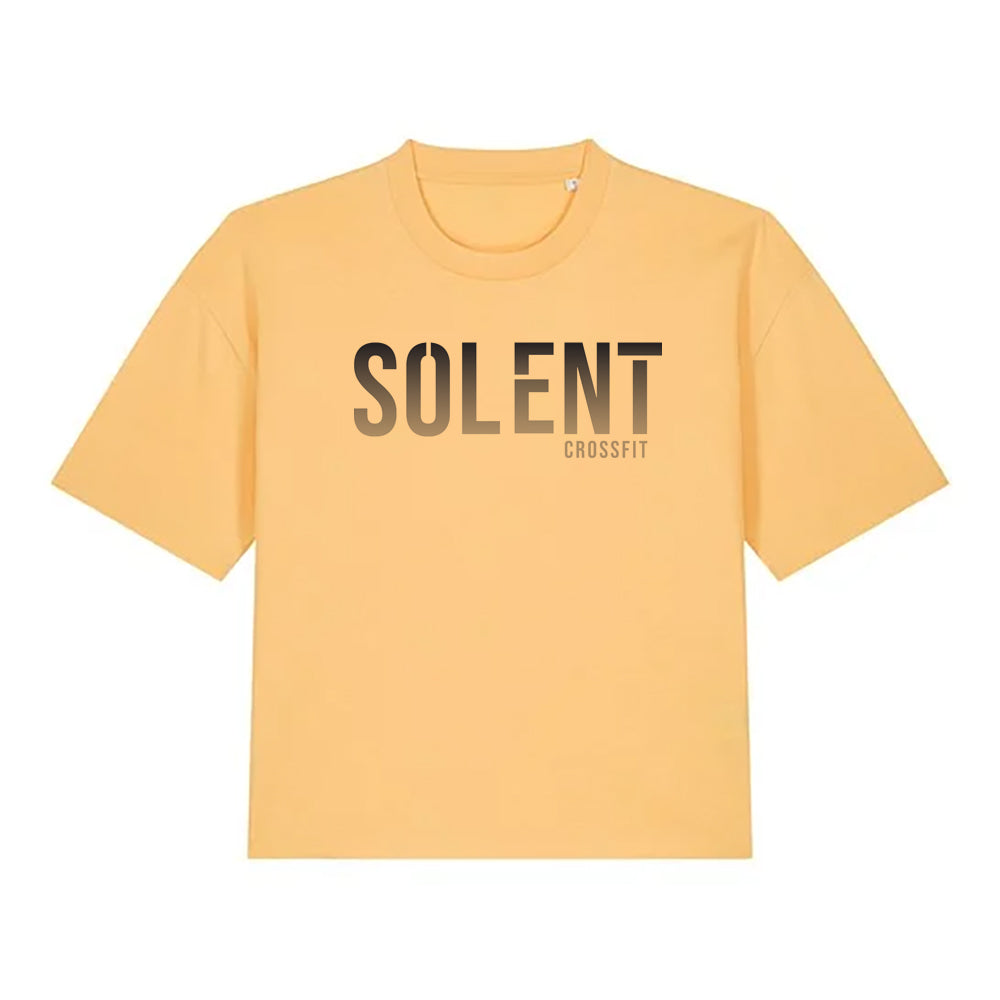 Ladies short Boxy T shirt - Standard Solent Print