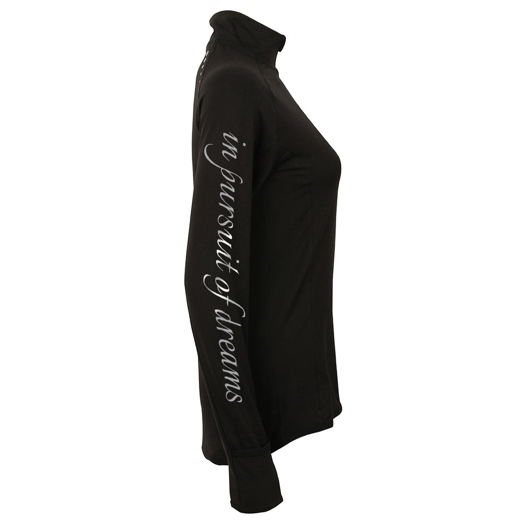 KM PT Ladies Long Sleeve Zip Neck Performance Top