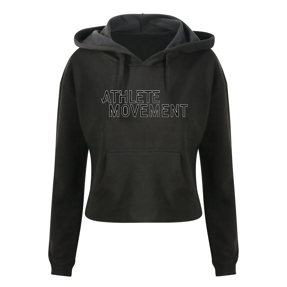 Athlete Movement - Outline Design - Lightweight ladies cropped Hoodie