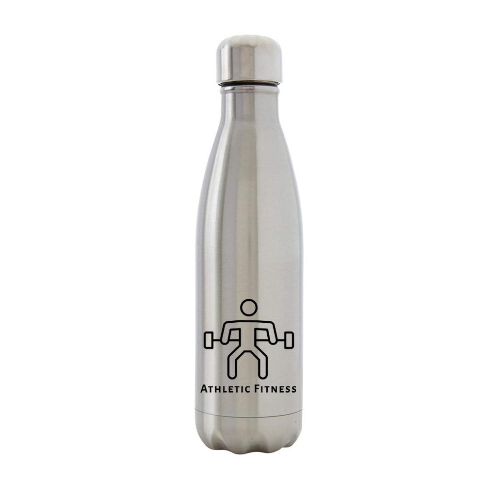 Athletic Fitness - Silver Metal Bottle