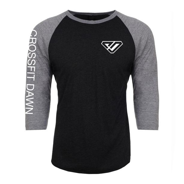 Baseball Top - CrossFit Dawn - Black/Grey Baseball Top
