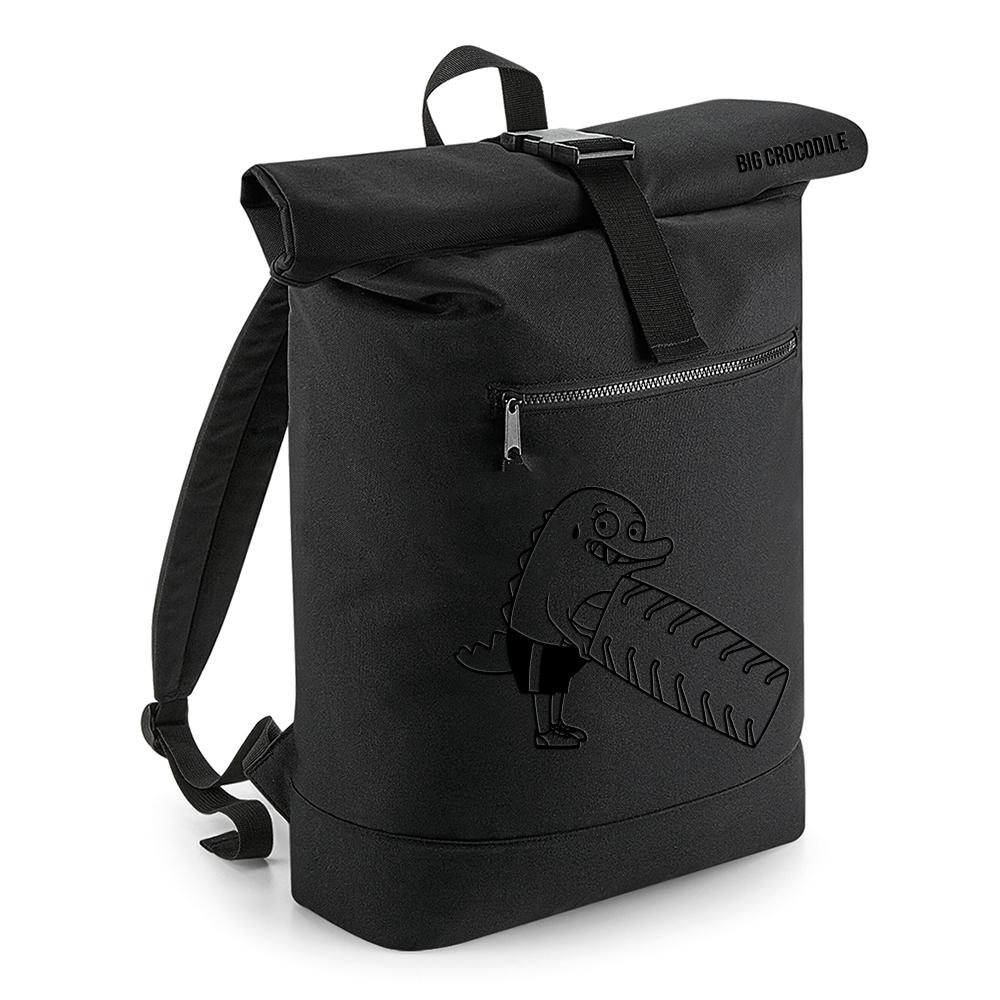 Black - Roll Top Ruck Sack - Choose Your Croc