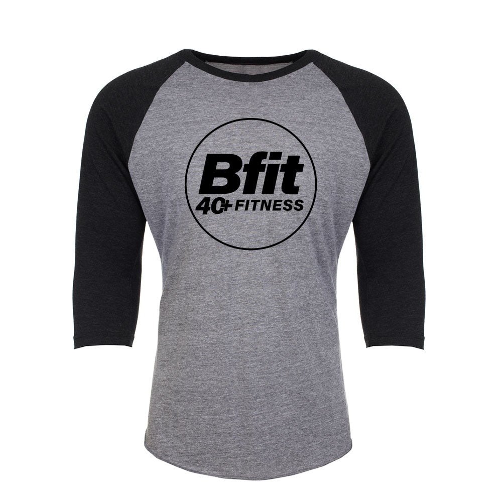 B Fit - Pink/White Marl Baseball Top - Large Logo