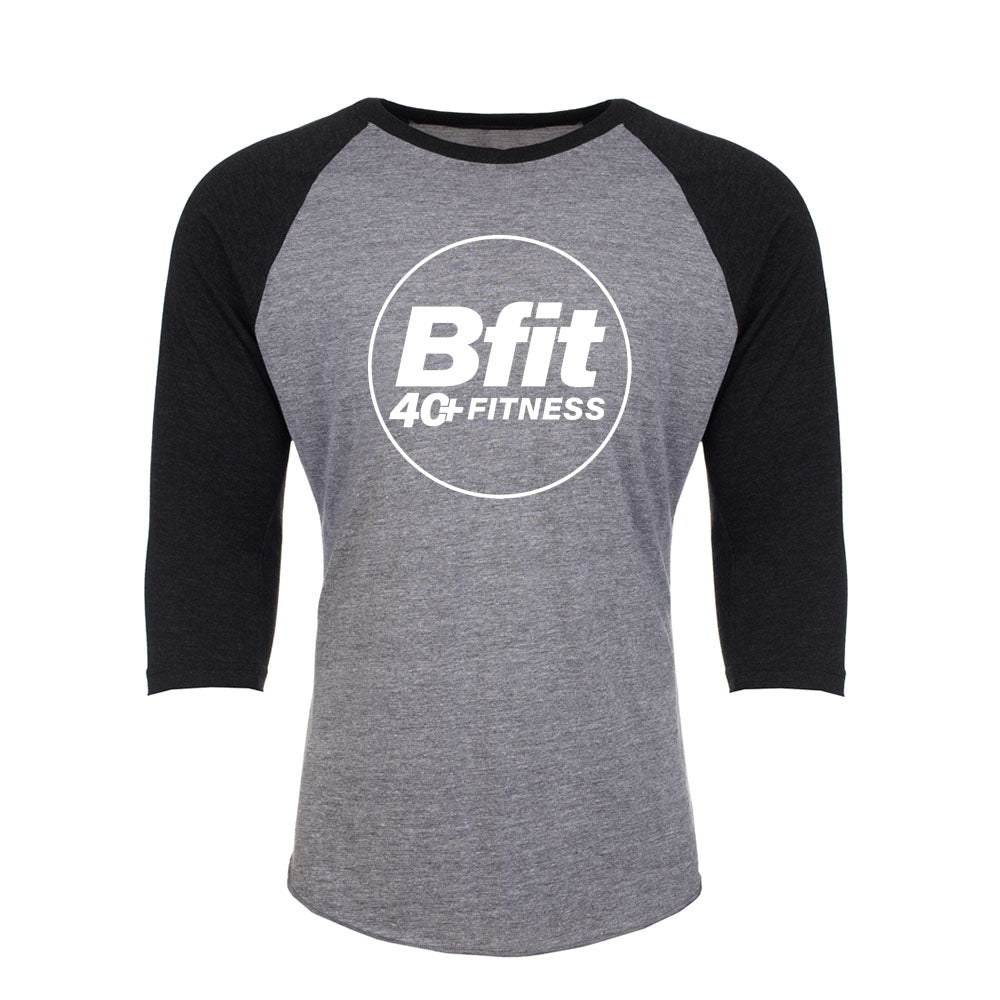 B Fit - Pink/White Marl Baseball Top - Large Logo