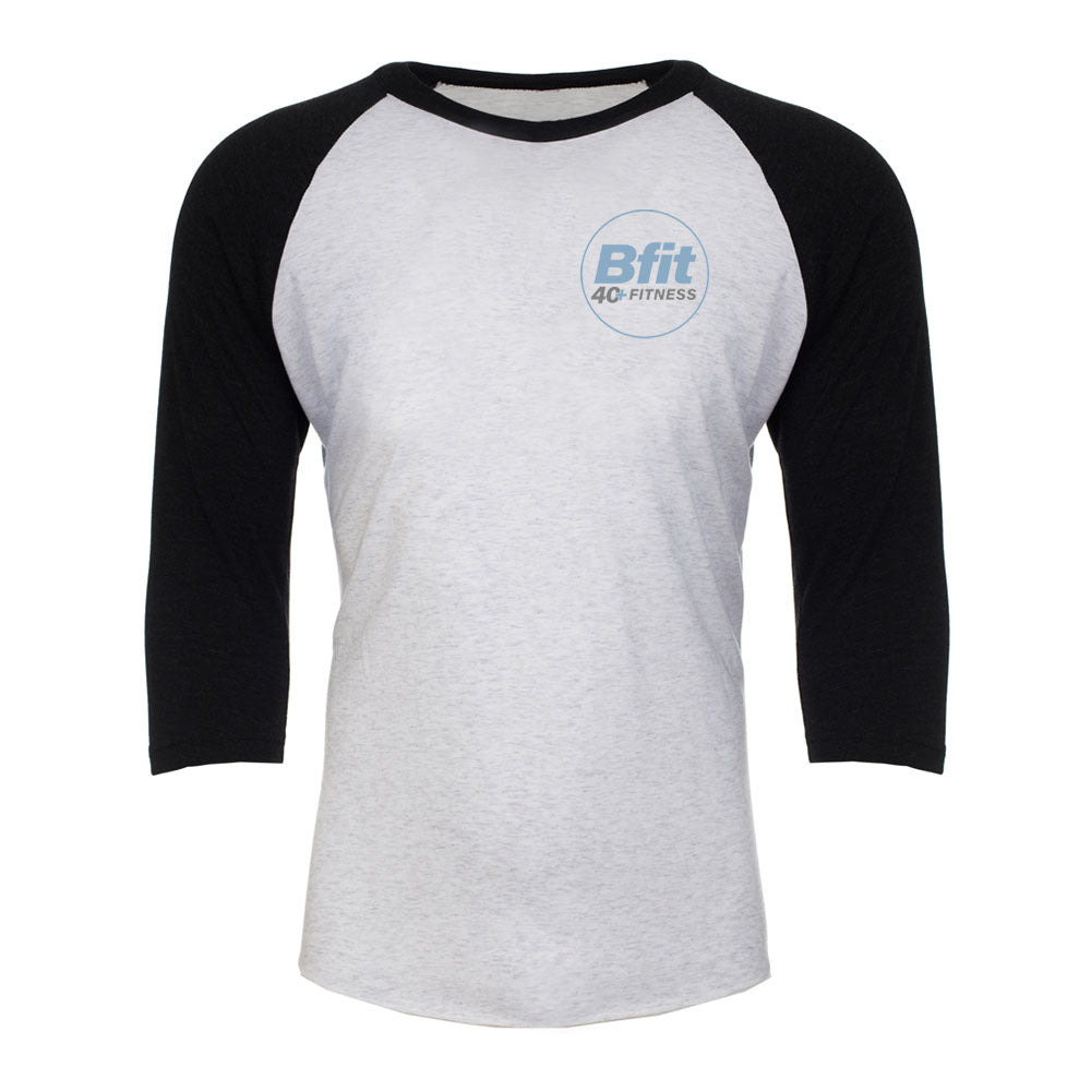 B Fit - Pink/White Marl Baseball Top - Small Logo (Kev Foley Only)