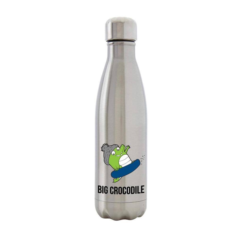 Bottle - Silver Metal Bottle - Choose Your Croc