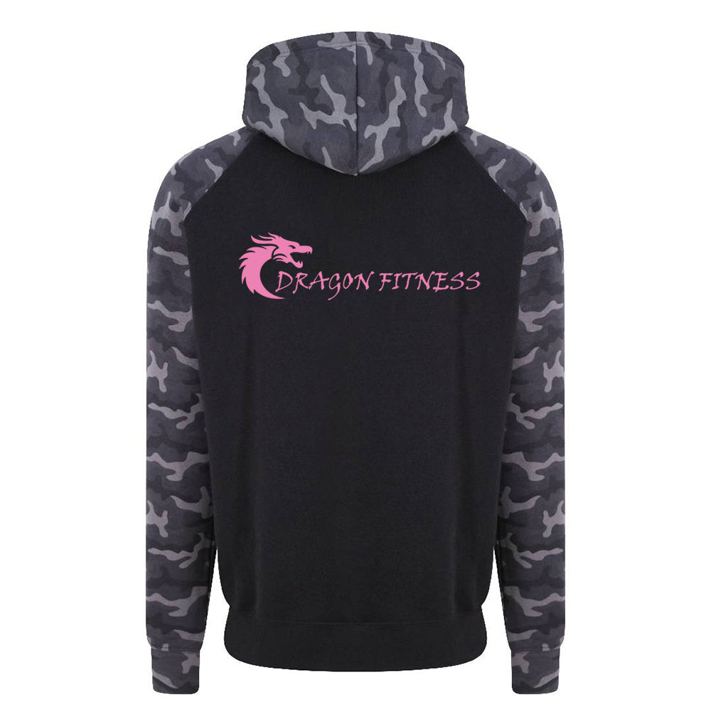 Dragon Fitness - Varsity Pullover Hoodie - Pink print