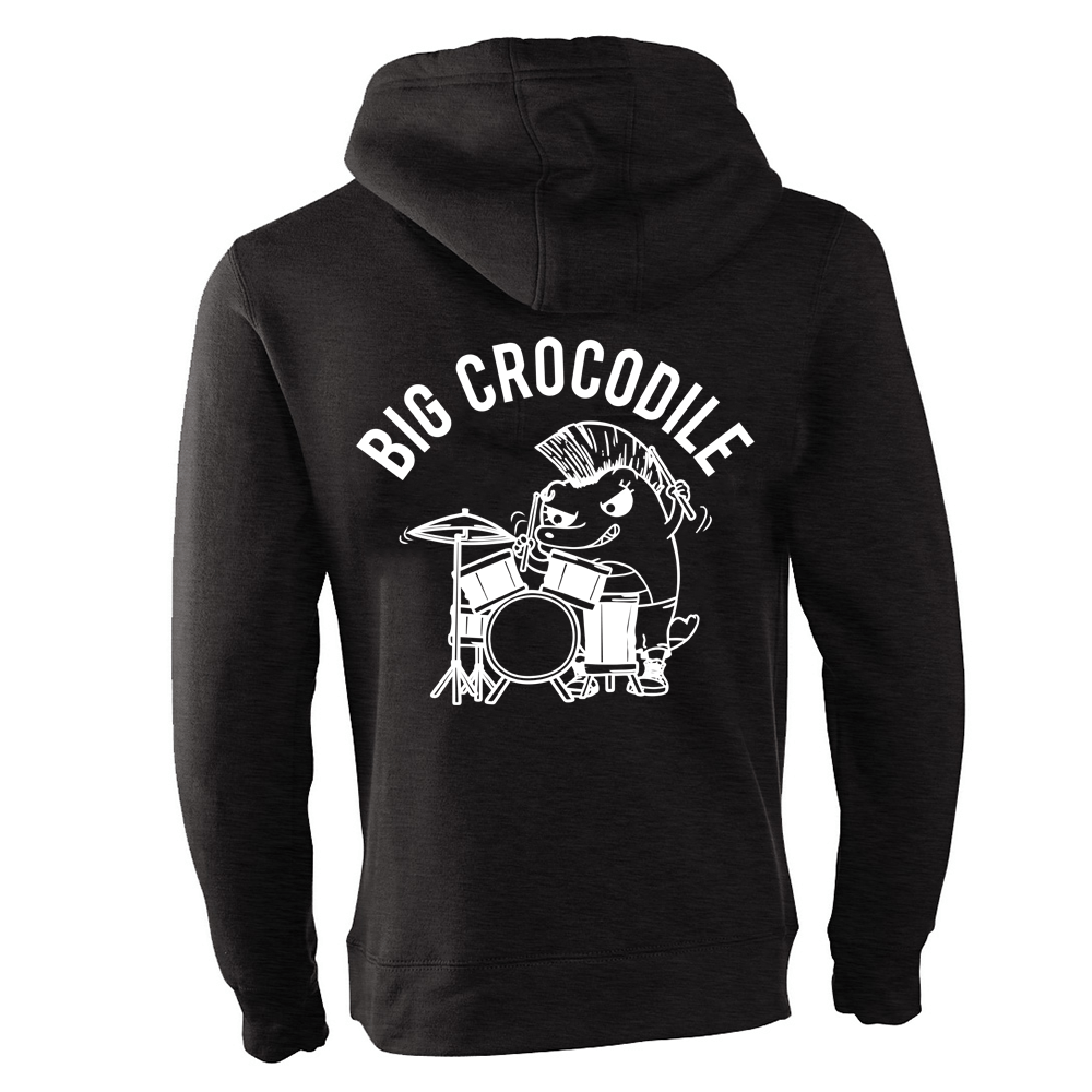 Drummer Fleece Lined Zip Up Hoodie - Big Crocodile
