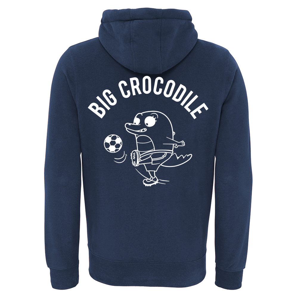 Football Fleece Lined Zip Up Hoodie - Big Crocodile