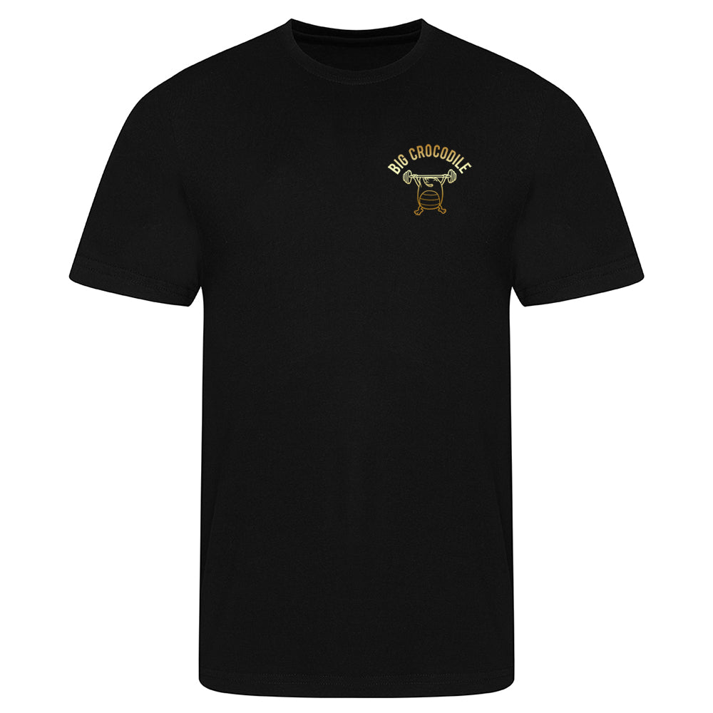 Sale Item - Gold weightlifter logo T shirt