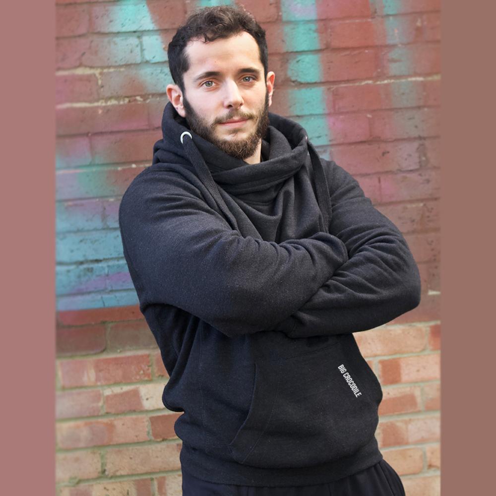Cross Over Neck Hoodie