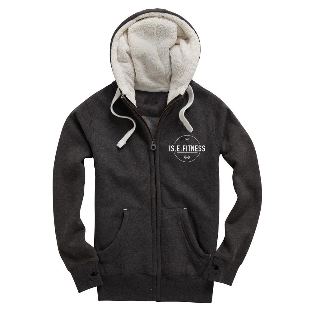 Hoodie - IS.E.FITNESS Fleece Lined Zip Up Hoodie