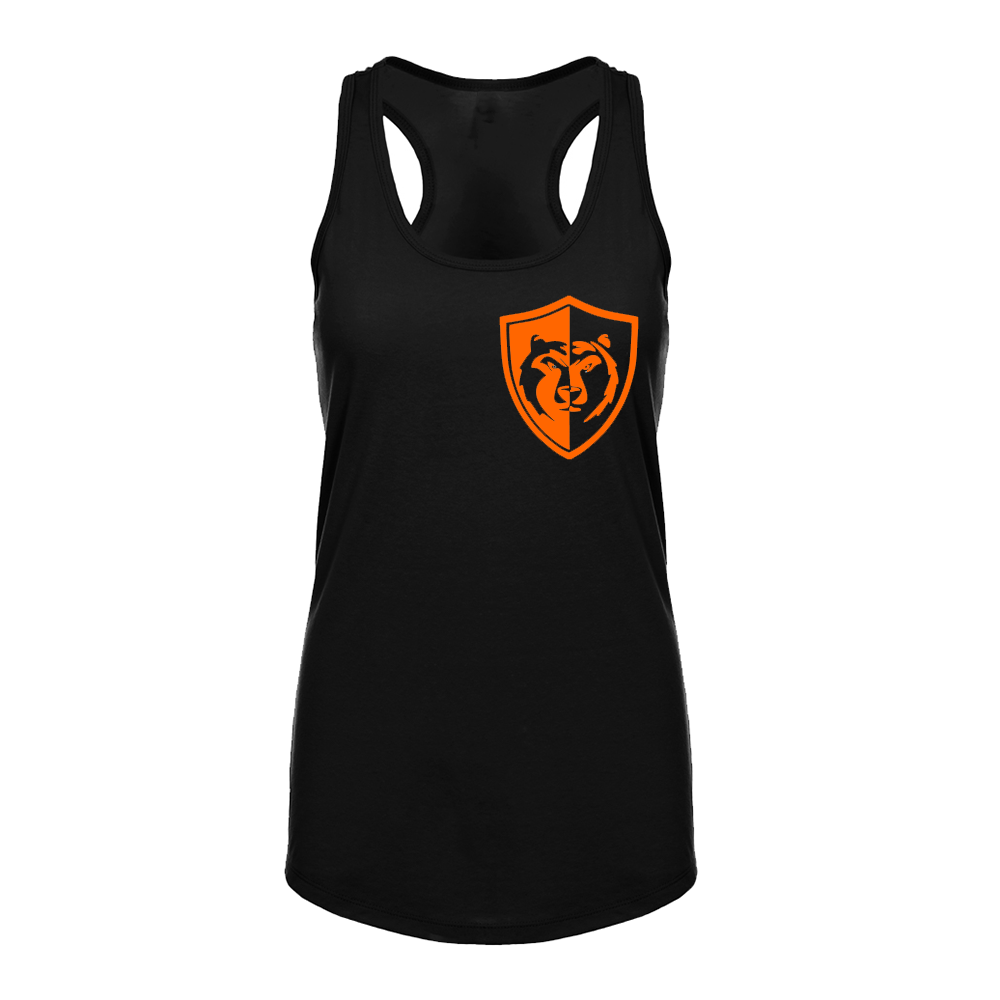 Ladies Vest - Forza Fitness - Classic Black And Orange Racer Back Vest