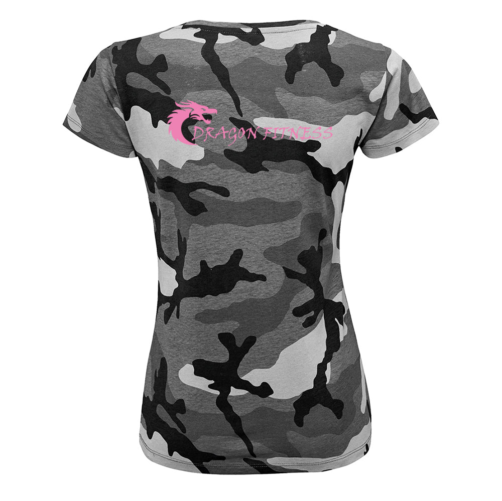 Dragon Fitness - Camo T shirt (Ladies cut)
