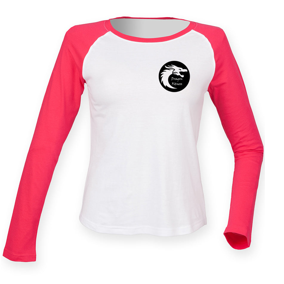 Dragon Fitness - Ladies baseball top (Phil and Christina only)