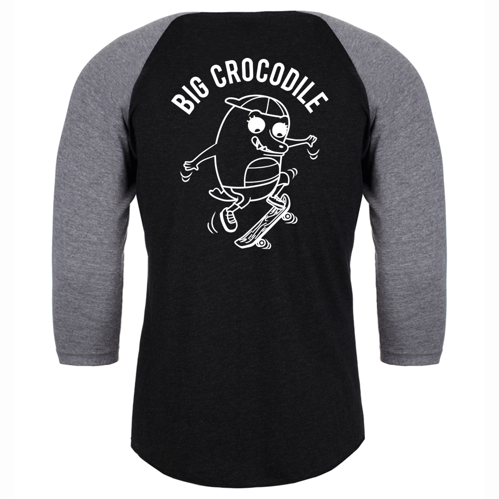 Skateboarder Baseball Top - Big Crocodile