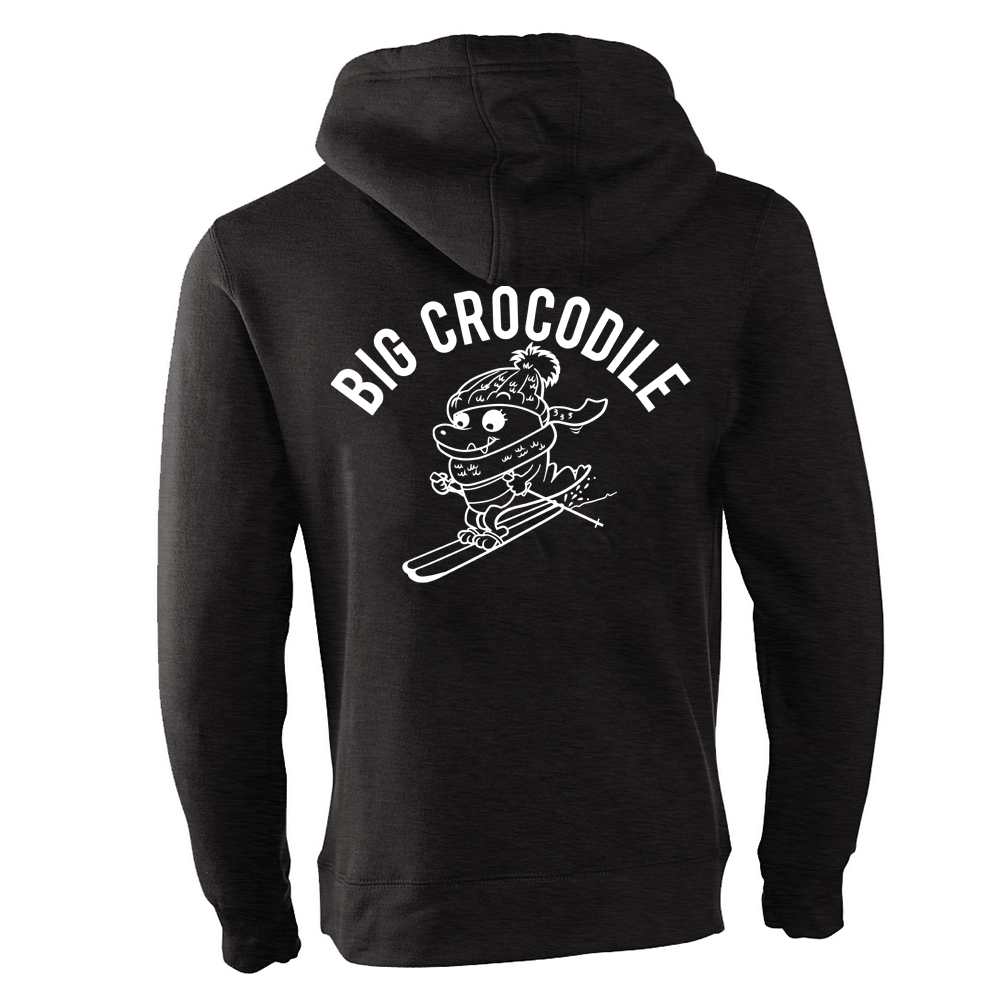Skier Fleece Lined Zip Up Hoodie - Big Crocodile