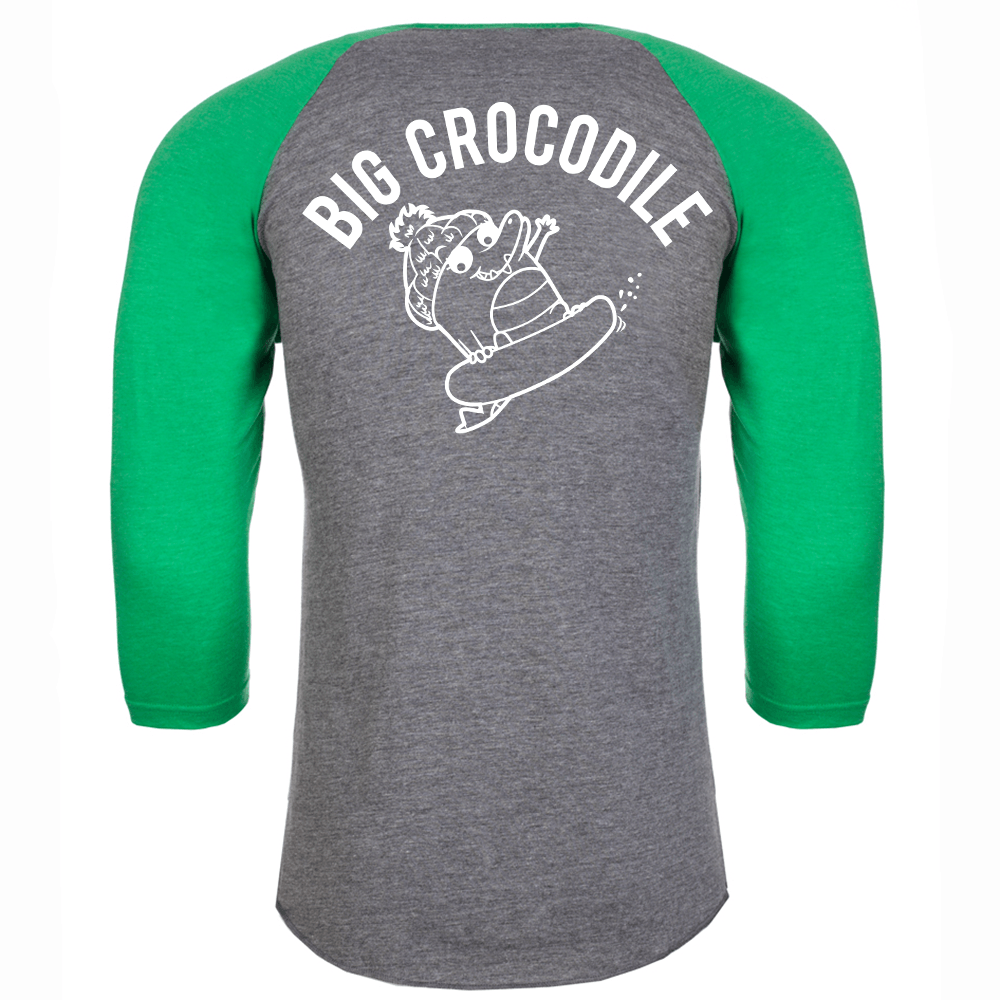Snowboarder Baseball Top - Big Crocodile